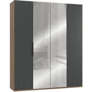 MID.YOU ŠATNÍ SKŘÍŇ S OTOČNÝMI DVEŘMI, barvy grafitu, barvy dubu, 200/236/58 cm obraz