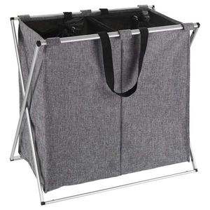 KOŠ NA PRÁDLO, šedá, barvy hliníku obraz