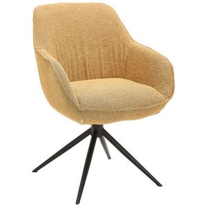 Novel ŽIDLE S PODRUČKAMI, železo, vzhled lnu, oranžová obraz