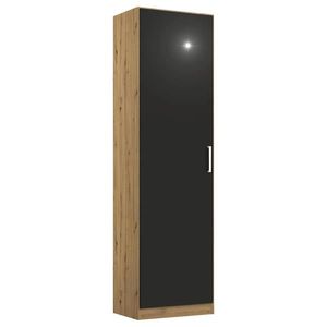 Rauch Möbel ŠATNÍ SKŘÍŇ S OTOČNÝMI DVEŘMI, šedá, dub artisan, 47/210/54 cm obraz