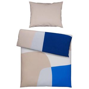 S. Oliver POVLEČENÍ, satén, modrá, přírodní barvy, béžová, 140/200 cm obraz