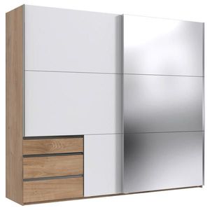 MID.YOU SKŘÍŇ S POSOUVACÍMI DVEŘMI, bílá, barvy dubu, 250/216/65 cm obraz