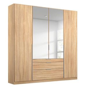 Rauch Möbel ŠATNÍ SKŘÍŇ S OTOČNÝMI DVEŘMI, barvy stříbra, Sonoma dub, 181/229/54 cm obraz