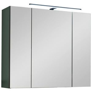 MID.YOU ZRCADLOVÁ SKŘÍŇKA, zelená, černá, 80/70/23 cm obraz