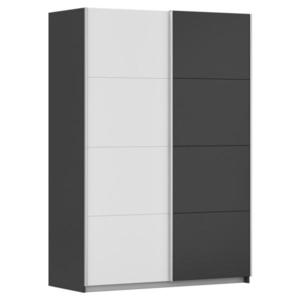 Rauch Möbel SKŘÍŇ S POSOUVACÍMI DVEŘMI, barvy grafitu, bílá, 136/197/61 cm obraz