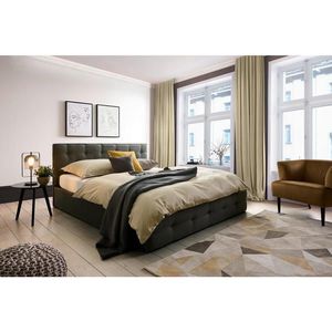 Carryhome ČALOUNĚNÁ POSTEL, 180/200 cm, tmavě šedá obraz