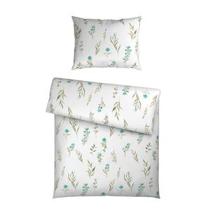 Novel POVLEČENÍ, satén, tyrkysová, bílá, 140/200 cm obraz