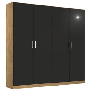 Rauch Möbel ŠATNÍ SKŘÍŇ S OTOČNÝMI DVEŘMI, šedá, dub artisan, 181/210/54 cm obraz