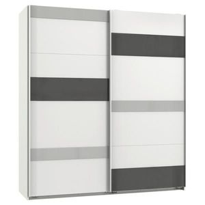 MID.YOU SKŘÍŇ S POSOUVACÍMI DVEŘMI, šedá, bílá, světle šedá, 180/210/65 cm obraz