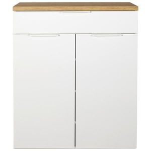 Carryhome BOTNÍK, dub artisan, vysoce lesklá bílá, 82, 3/102/35, 2 cm obraz