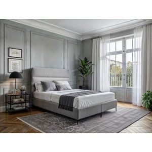 MID.YOU POSTEL BOXSPRING, 140/200 cm, světle šedá obraz