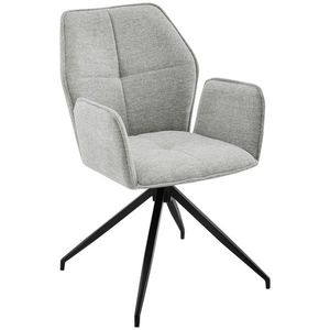 Carryhome ŽIDLE S PODRUČKAMI, železo, tkaná látka, černá, béžová obraz