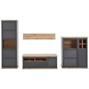 Hom`in OBÝVACÍ STĚNA, antracitová, barvy dubu obraz