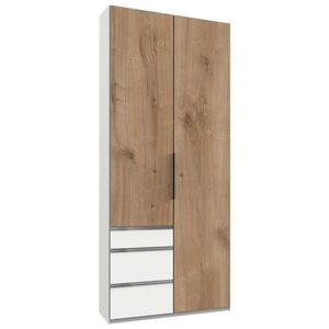 MID.YOU ŠATNÍ SKŘÍŇ S OTOČNÝMI DVEŘMI, bílá, trámové dubové dřevo, 100/236/58 cm obraz