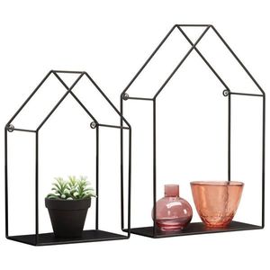 Landscape SADA NÁSTĚNNÝCH REGÁLŮ, černá obraz