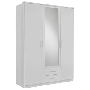 MID.YOU ŠATNÍ SKŘÍŇ SE ZRCADLEM, bílá, 135/199, 5/58 cm obraz