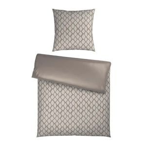 Dieter Knoll OBOUSTRANNÉ POVLEČENÍ, satén, barvy stříbra, bílá, 135/200 cm obraz