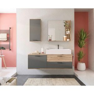 MID.YOU KOUPELNA šedá, barvy dubu obraz