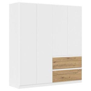 Rauch Möbel ŠATNÍ SKŘÍŇ S OTOČNÝMI DVEŘMI, bílá, dub artisan, 181/197/54 cm obraz