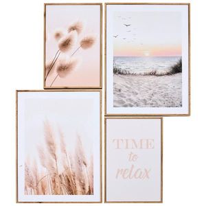 Monee TIŠTĚNÉ OBRAZY NA PLÁTNĚ, krajina a příroda, text, květiny, 67/65 cm obraz