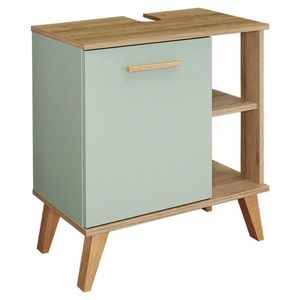 Xora SKŘÍŇKA POD UMYVADLO, pastelově zelená, barvy dubu, pastelově zelená, barvy dubu, 60, 5/65/33 cm obraz