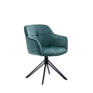 MID.YOU ŽIDLE S PODRUČKAMI, samet, zelená obraz