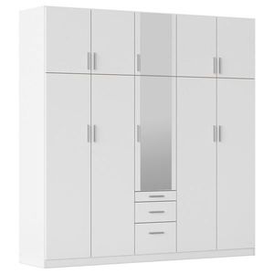 Rauch Möbel ŠATNÍ SKŘÍŇ S OTOČNÝMI DVEŘMI, bílá, 226/229/54 cm obraz