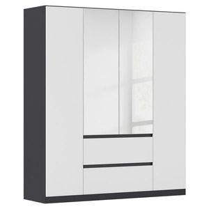 Rauch Möbel ŠATNÍ SKŘÍŇ S OTOČNÝMI DVEŘMI, šedá, barvy stříbra, bílá, 181/210/54 cm obraz