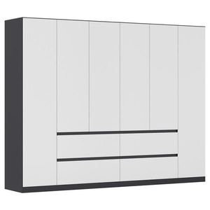 Rauch Möbel ŠATNÍ SKŘÍŇ S OTOČNÝMI DVEŘMI, šedá, bílá, 271/210/54 cm obraz