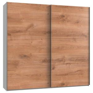 MID.YOU SKŘÍŇ S POSOUVACÍMI DVEŘMI, bílá, barvy dubu, 250/236/65 cm obraz