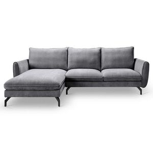 MID.YOU ROHOVÁ SEDAČKA, textil, šedá obraz