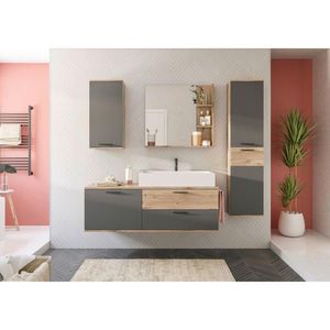 MID.YOU KOUPELNA šedá, barvy dubu obraz