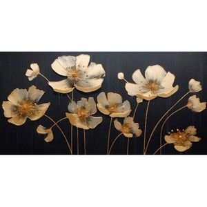 OBRAZ NA HLINÍKOVÉ DESCE, květiny, 100/50/2 cm obraz