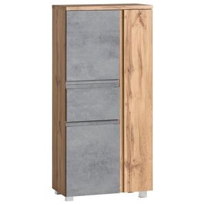 Held MIDI SKŘÍŇKA, světle šedá, dub wotan, 65/130/35 cm obraz