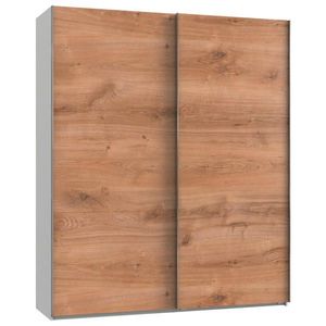 MID.YOU SKŘÍŇ S POSOUVACÍMI DVEŘMI, bílá, barvy dubu, 200/236/65 cm obraz