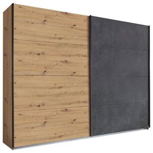 Rauch Möbel SKŘÍŇ S POSOUVACÍMI DVEŘMI, antracitová, dub artisan, 271/210/62 cm obraz