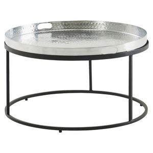 MID.YOU KONFERENČNÍ STOLEK, barvy stříbra, kov, 62/62/36 cm obraz