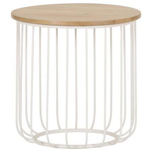 Landscape ODKLÁDACÍ STOLEK, dub, bílá, barvy dubu obraz