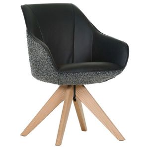 Landscape ŽIDLE S PODRUČKAMI, žinylka, vzhled kůže, antracitová, šedá, černá obraz