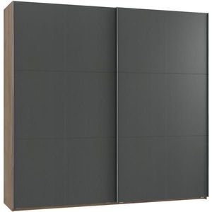 MID.YOU SKŘÍŇ S POSOUVACÍMI DVEŘMI, barvy grafitu, barvy dubu, 250/236/65 cm obraz