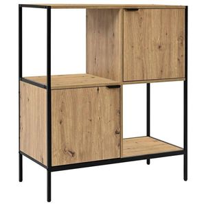 Carryhome REGÁL NA DOKUMENTY, černá, dub artisan, 84/100/40 cm obraz