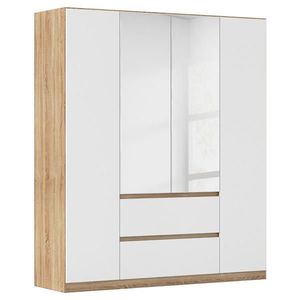 Rauch Möbel ŠATNÍ SKŘÍŇ S OTOČNÝMI DVEŘMI, bílá, barvy dubu, 181/210/54 cm obraz