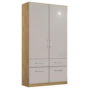 Rauch Möbel ŠATNÍ SKŘÍŇ S OTOČNÝMI DVEŘMI, světle šedá, dub artisan, 91/210/54 cm obraz