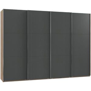 MID.YOU SKŘÍŇ S POSOUVACÍMI DVEŘMI, barvy grafitu, barvy dubu, 300/216, 5/65 cm obraz