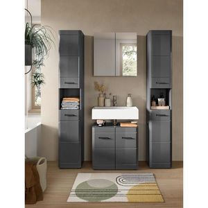 MID.YOU KOUPELNA vysoce lesklá šedá obraz