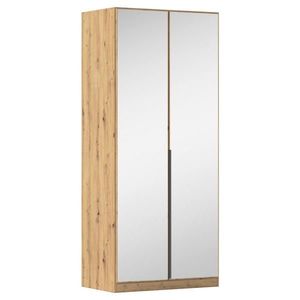 Rauch Möbel ŠATNÍ SKŘÍŇ S OTOČNÝMI DVEŘMI, tmavě šedá, dub artisan, 91/229/54 cm obraz