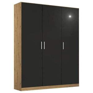 Rauch Möbel ŠATNÍ SKŘÍŇ S OTOČNÝMI DVEŘMI, šedá, dub artisan, 136/210/54 cm obraz