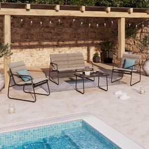 Ambia Garden ZAHRADNÍ SADA 4dílné, kov, plast, sklo, textil obraz