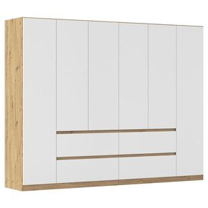 Rauch Möbel ŠATNÍ SKŘÍŇ S OTOČNÝMI DVEŘMI, bílá, dub artisan, 271/210/54 cm obraz