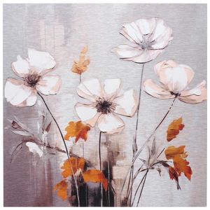 OBRAZ NA KOVU, květiny, 30/30/2 cm obraz